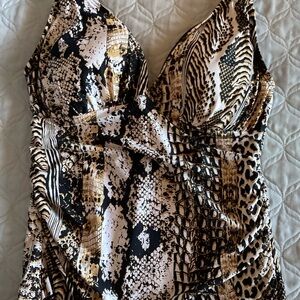 Bleu Rod Beattie Leopard Print Swimsuit